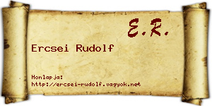 Ercsei Rudolf névjegykártya
